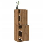 vidaXL Armoire d'apothicaire chêne artisanal bois d'ingénierie