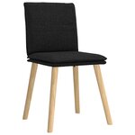 vidaXL Chaises à manger lot de 4 noir tissu