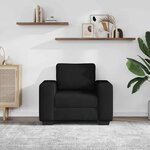 vidaXL Fauteuil noir 60 cm tissu