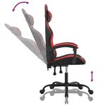 vidaXL Chaise de jeu Noir et rouge Similicuir