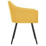 vidaXL Chaises à manger lot de 2 jaune tissu