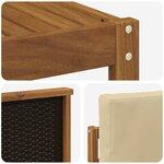 vidaXL Ensemble de canapés d'extérieur 6 pc Naturel et Beige