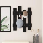 vidaXL Porte-manteau mural Chêne noir 60 x 3 x 82 cm Bois d'ingénierie