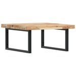vidaXL Étagère de vasque murale acier et bois massif d'acacia