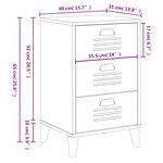 vidaXL Table de chevet VIKEN blanc bois d'ingénierie