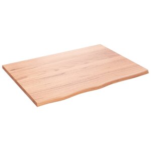 vidaXL Dessus de table marron clair 80x60x2 cm bois chêne traité
