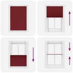 vidaXL Store plissé rouge bordeaux 95x100 cm largeur du tissu 94 4 cm