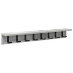 vidaXL Porte-manteau mural Gris béton 80 x 10 5 x 10 5 cm