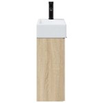 vidaXL Meuble de salle de bain avec robinet Chêne Sonoma