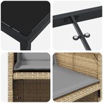vidaXL Ensemble de salle à manger de jardin 5 pièces avec coussins en rattan PE beige