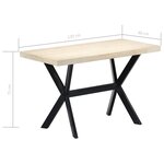 vidaXL Table à dîner Blanc 120x60x75 cm Bois de manguier massif