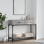 vidaXL Table console sonoma gris 100x34 5x75 cm bois d'ingénierie