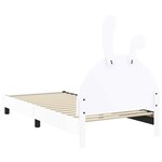 vidaXL Cadre de lit pour enfants avec tête de lit Blanc 80 x 200 cm PU