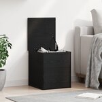 Boîte de rangement vidaXL en chêne noir 40x42x46 cm en bois d'ingénierie