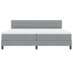 vidaXL Lit Box Spring avec Matelas Gris clair 200x200 cm Tissu