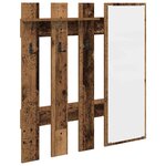 vidaXL Porte-manteau mural Montage mural Bois ancien 100 x 10 x 100 cm