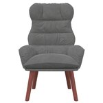vidaXL fauteuil Gris foncé 69 x 74 x 93 cm Velours