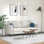 vidaXL Coussins de siège 2 Pièces Bleu Ø30 x 13 cm tissu