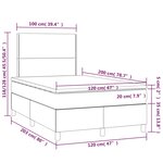 vidaXL Sommier à lattes de lit matelas et LED Marron foncé 120x200 cm