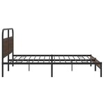 vidaXL Cadre de lit en métal sans matelas chêne marron 180x200 cm