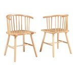 Lot de 2 chaises de salle à manger salon design moderne cuisine effet naturel 03_0009632