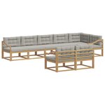 vidaXL Ensemble de canapés d'extérieur 6 pc Blanc et gris clair