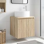 vidaXL Meuble de lavabo mural Chêne Sonoma 49 5 x 44 5 x 65 5 cm