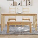 vidaXL Table à manger Panama 160x80x75 cm bois massif de pin