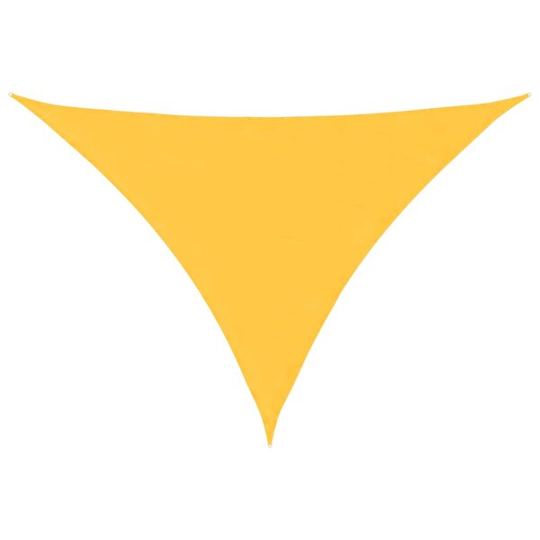 vidaXL Voile de parasol tissu oxford triangulaire 3x3x4 24 m jaune