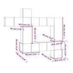 vidaXL Ensemble de meubles TV 10 Pièces Chêne fumé Bois d'ingénierie