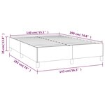 vidaXL Cadre de lit sans matelas crème 140x190 cm tissu