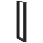 vidaXL Pieds de table de bar en U  2 pièces  noir  50 x (110-111) cm  acier