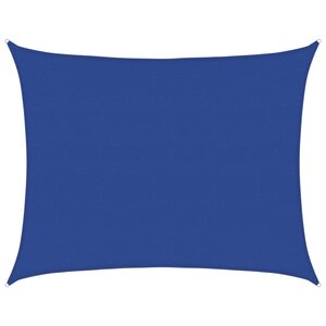 vidaXL Voile d'ombrage 160 g/m² rectangulaire bleu 6x7 m PEHD