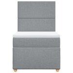 vidaXL Sommier à lattes de lit avec matelas gris clair 80x200 cm tissu