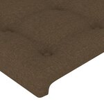 vidaXL Tête de lit à LED Marron foncé 144x5x118/128 cm Tissu