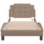 vidaXL Cadre de lit avec LED sans matelas cappuccino 90x200 cm