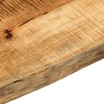 vidaXL Dessus de table 140x20x2 5cm bord vif bois massif manguier brut