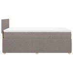 vidaXL Sommier à lattes de lit avec matelas Taupe 90x200 cm Tissu