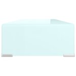 vidaXL Meuble TV/Support pour moniteur 70x30x13 cm verre vert