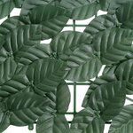 vidaXL Écran de balcon avec feuilles vert foncé 300x75 cm