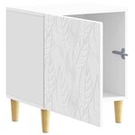 vidaXL Table de chevet Blanc brillant 43 x 34 5 x 50 cm