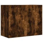 vidaXL Armoire murale chêne fumé 75x35x60 cm bois d'ingénierie