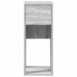 vidaXL Support de tour d'ordinateur et tiroir sonoma gris 30x44x74 cm