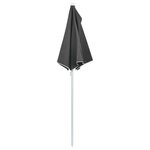 vidaXL Demi-parasol de jardin avec mât 180x90 cm anthracite