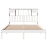 vidaXL Lit bibliothèque sans matelas blanc 140x200 cm bois pin massif