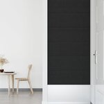 vidaXL Panneaux muraux 12 Pièces Noir 90x30 cm Tissu 3 24 m²