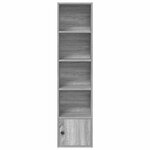 vidaXL Bibliothèque sonoma gris 31x24x127 cm bois d'ingénierie