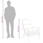 vidaXL Chaise de jardin Adirondack avec coussins bois massif d'acacia