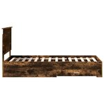vidaXL Cadre de lit Chêne fumé 90 x 200 cm Bois d'ingénierie
