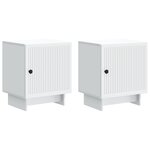 vidaXL Cabinet de chevet 2 pc Blanc 43 x 34 5 x 50 cm